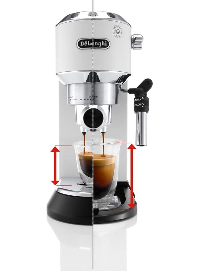 De'Longhi Dedica Pump Espresso Manual Coffee Machine | Cappuccino, Latte Macchiato With Milk Frother | Thermo Block Heating System For Accurate Temperature | Easy To Clean | EC685.W (White) 1 L 1350 W EC685.W White - Image 5