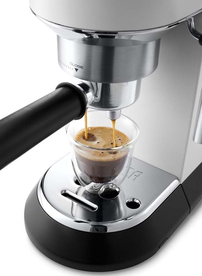 De'Longhi Dedica Pump Espresso Manual Coffee Machine | Cappuccino, Latte Macchiato With Milk Frother | Thermo Block Heating System For Accurate Temperature | Easy To Clean | EC685.W (White) 1 L 1350 W EC685.W White - Image 4