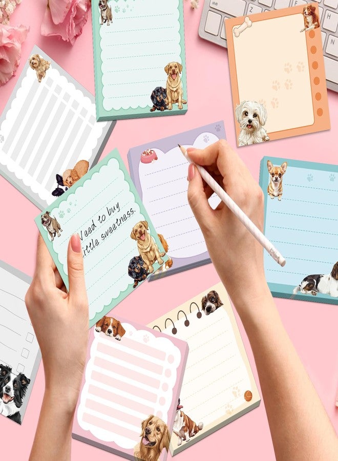 Leezead 600Pcs Cute Dog Sticky Notes, Cartoon Dog Animal Sticky Notes Kawaii Self-Stick Memo Pads for Dog Lover Office Home School Supplies - Image 3