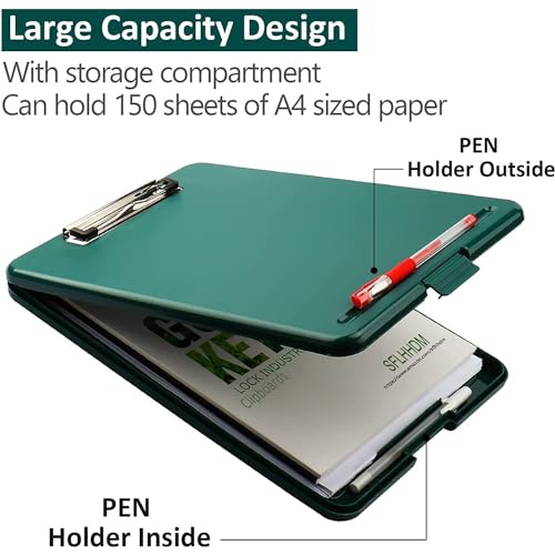 HVG TRADERS A4 Clipboards with Foldable Plastic Clipboard with Built-in Storage and Pen Holder - Ideal for School, Office, Travel - Perfect for Students, Teachers, Doctors, Nurses, Professionals - Image 4