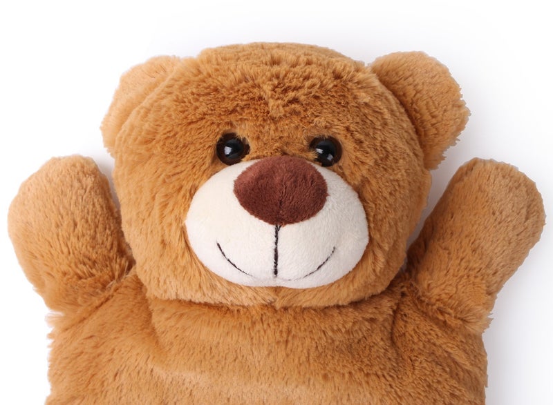 HomeTop زجاجة ماء ساخن أو بارد من هوم توب كلاسيك مطاطية فاخرة مع غلاف حيوان محشو لطيف (2 لتر، بنفسجي) - Image 4
