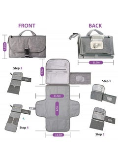 Snowie Soft ® Baby Changing Mat With Organizer Bags, Foldable And Detachable Changing Pad For Baby Diaper Bag, Changing Table Pad. One-Hand Diaper Change Pad. Baby Shower Gifts, Newborn Baby Essentials  - Image 4