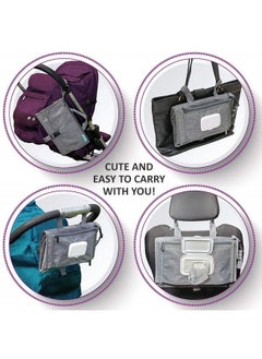 Snowie Soft ® Baby Changing Mat With Organizer Bags, Foldable And Detachable Changing Pad For Baby Diaper Bag, Changing Table Pad. One-Hand Diaper Change Pad. Baby Shower Gifts, Newborn Baby Essentials  - Image 5