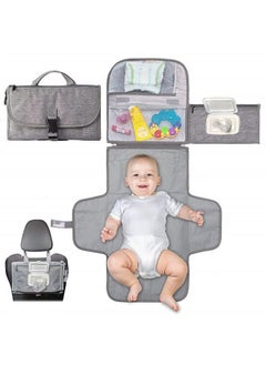 Snowie Soft ® Baby Changing Mat With Organizer Bags, Foldable And Detachable Changing Pad For Baby Diaper Bag, Changing Table Pad. One-Hand Diaper Change Pad. Baby Shower Gifts, Newborn Baby Essentials  - Image 1