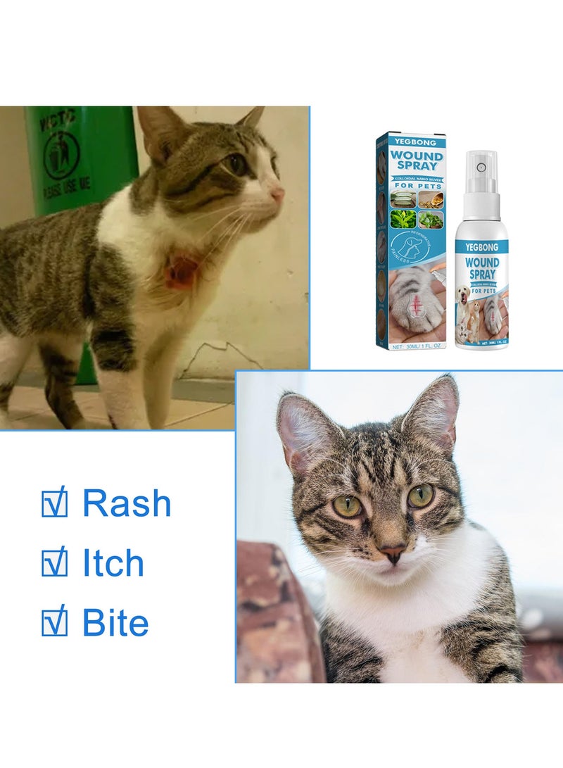 ييبونغ بخاخ جروح للحيوانات الأليفة لعلاج جروح الكلاب والقطط والطفح الجلدي، محلول مضاد للبكتيريا لإصلاح الطحالب - Image 2