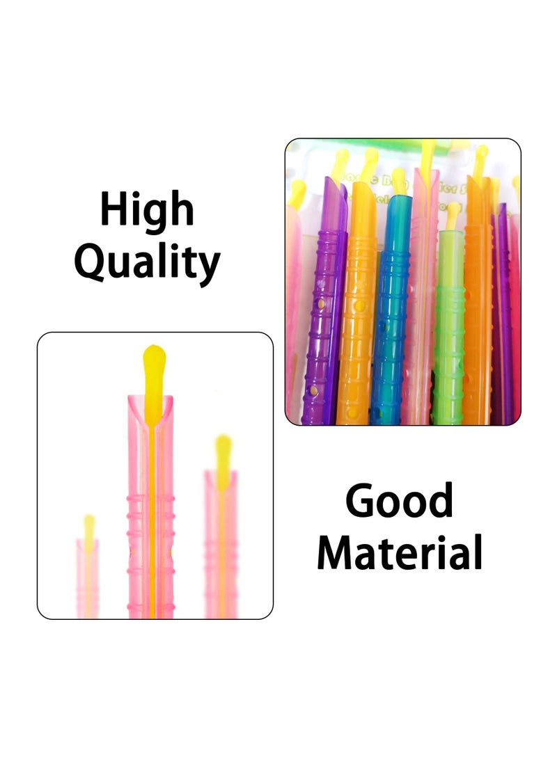 SOLARAE Chip Clips Plastic Bag Sealer Sticks, Colorful Food Sealing Clips Fresh-Keeping Sealing Rod for Snack Food Storage, for Freezer Opened Snacks Bag Bread Bag (24 Pcs )(4 Sizes × 6 Pcs) - Image 4