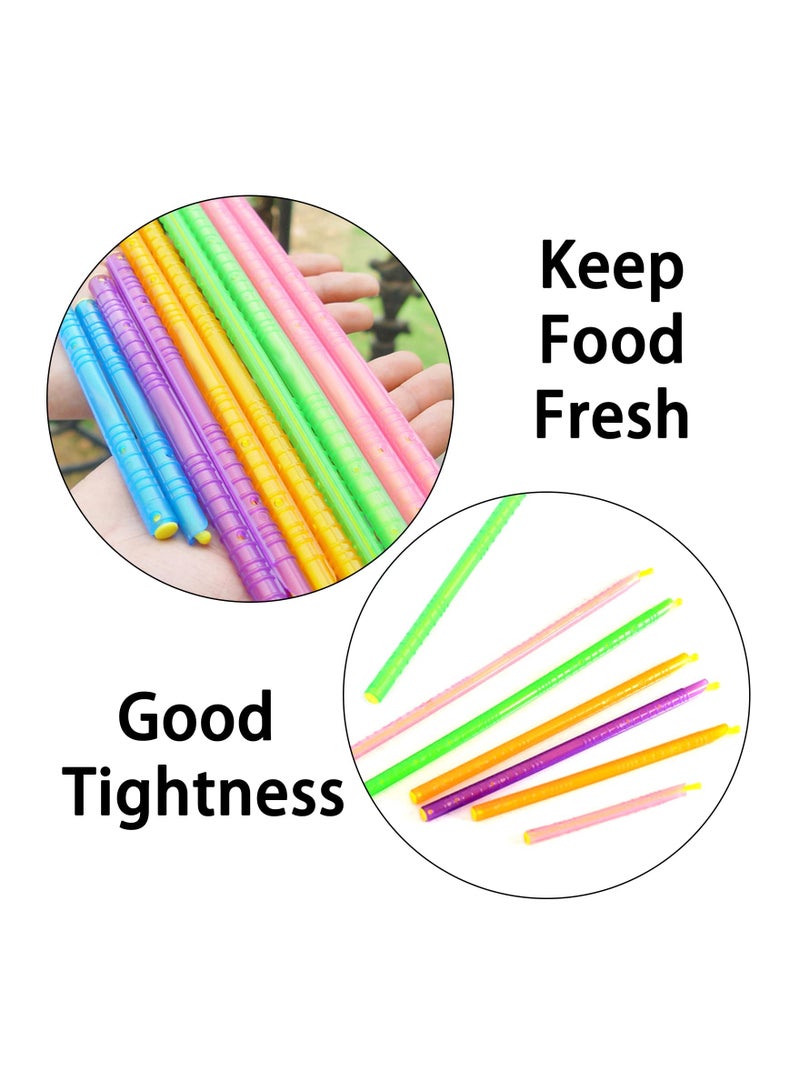 SOLARAE Chip Clips Plastic Bag Sealer Sticks, Colorful Food Sealing Clips Fresh-Keeping Sealing Rod for Snack Food Storage, for Freezer Opened Snacks Bag Bread Bag (24 Pcs )(4 Sizes × 6 Pcs) - Image 5