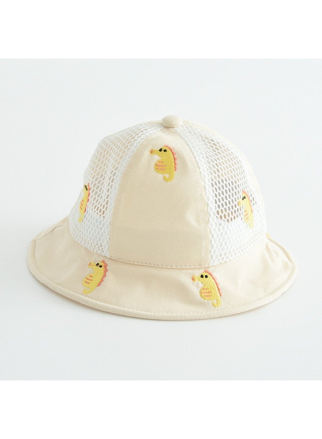 Bumblebee Baby Mesh Ultra-light Sun Hat Outdoor Shade Cap Embroidered Fisherman Hat Boneless Foldable For Easy Storage - Image 2