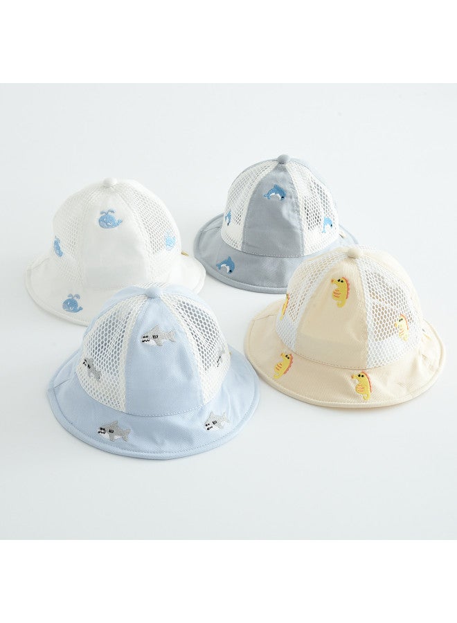 Bumblebee Baby Mesh Ultra-light Sun Hat Outdoor Shade Cap Embroidered Fisherman Hat Boneless Foldable For Easy Storage - Image 4