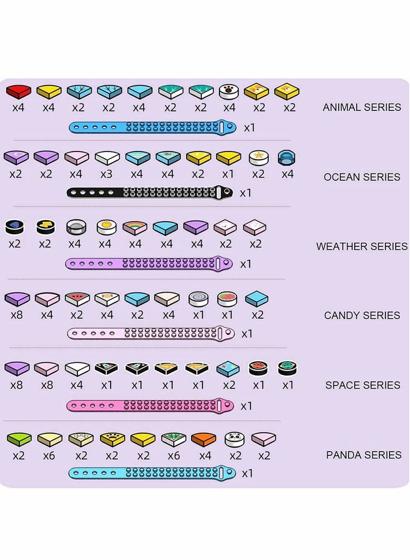 Excefore Bracelets, Kids Building Blocks Dots Bracelets, DIY Creative Craft Bracelet Making Kit for Kids, Friendship Bracelets, Dots Construction Toys Kit for Birthday for Girls Boys 6PCS - Image 5