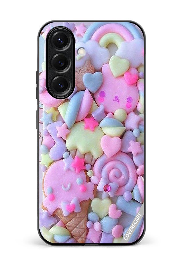 VR CREATIVE Protective Case Cover For Samsung Galaxy S25 Kawai Decoden Design Multicolour