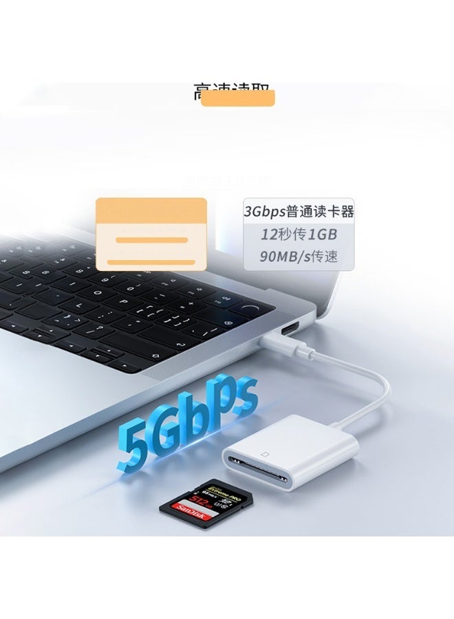 حياة الكثبان قارئ بطاقات SD متعدد الوظائف 3 في 1 بمنفذ USB-C، قارئ بطاقات من النوع C لأجهزة USB-C، محول بطاقات TF يدعم القراءة والكتابة المزدوجة - Image 5