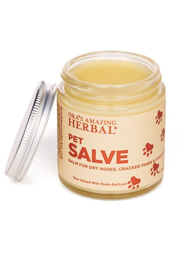 Ora's Amazing Herbal - Pet Salve, Dog Paw Balm, Dry Noses Cracked Paws, Hot Spots, Itchy Ears, Lightly Scented with Lavender Essential Oil and Rosemary, Cruelty-Free, No Tea Tree Oil, Safe for Pets, Ora's Amazing Herbal 4oz - Image 1
