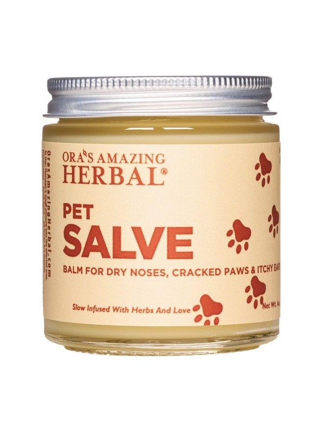 Ora's Amazing Herbal - Pet Salve, Dog Paw Balm, Dry Noses Cracked Paws, Hot Spots, Itchy Ears, Lightly Scented with Lavender Essential Oil and Rosemary, Cruelty-Free, No Tea Tree Oil, Safe for Pets, Ora's Amazing Herbal 4oz - Image 1