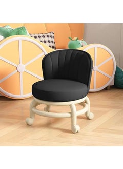 Seafront Seafront Low Roller Seat Stool Short Small Stool Chair Movable Mini Stool for Fitness Dark Gray Home Garden Benches Stools Stool Chair 360 Comfortable Small Wheels Chair  - Image 2