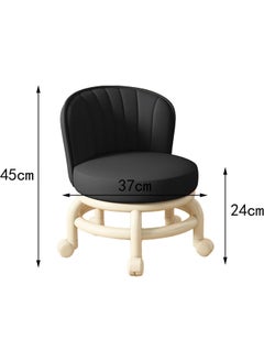 Seafront Seafront Low Roller Seat Stool Short Small Stool Chair Movable Mini Stool for Fitness Dark Gray Home Garden Benches Stools Stool Chair 360 Comfortable Small Wheels Chair  - Image 3