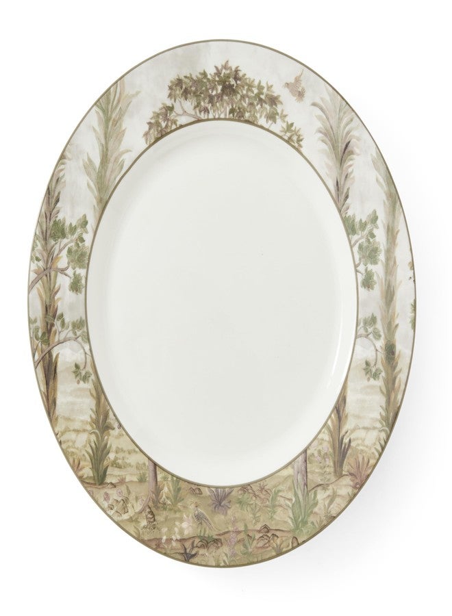 Spode Kit Kemp 11" Tall Trees Dinner Plate | Enchanted Forest Design | Stylish Table Setting | Porcelain | Dishwasher and Microwave Safe | Ideal for Pasta, Meat, Vegetables | Home & Gathering Use - Image 1