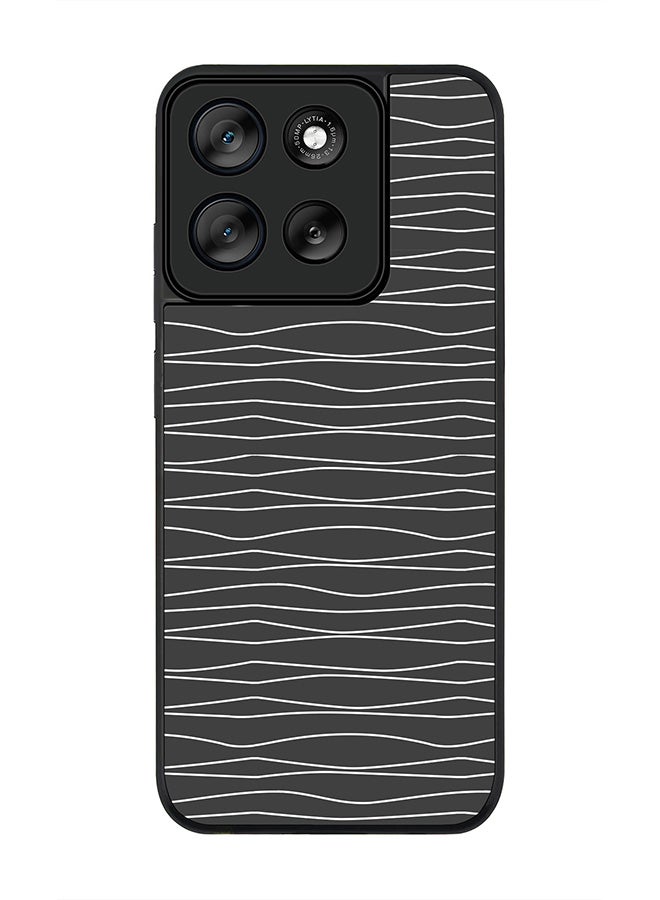 Stylizedd For Motorola Moto G56 Case,Slim fit Camera Protection, Shockproof Thin Phone cover  - Squiggly Lines - Image 1