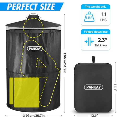 PANKAY Pop Up Privacy Tent, Portable Outdoor Camping Bathroom Toilet Tent, Collapsible Shelter for Camping & Emergency – Lightweight & Sturdy, Easy Set Up, Foldable - with Carry Bag - Image 2