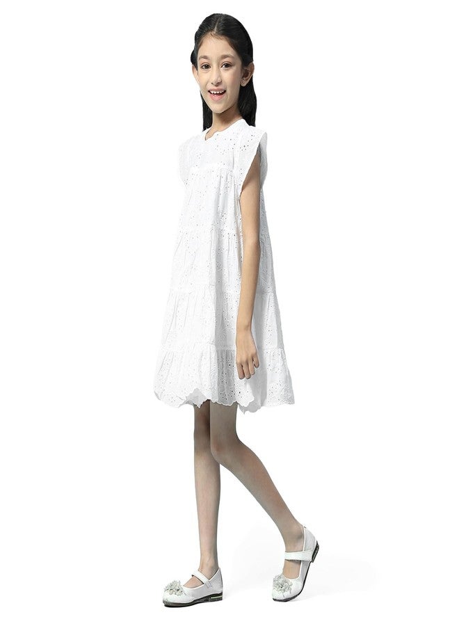 BIBA Girl Solid Tired Kid(KW5136_White_9) - Image 3