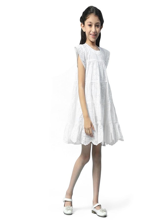 BIBA Girl Solid Tired Kid(KW5136_White_9) - Image 2