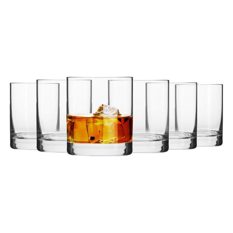Krosno Whisky Sour Tumbler Glasses Old Fashioned Bourbon Cognac Brandy | Set of 6 | 10.1 oz | Blended Collection | Perfect for cocktails, drinks, water, juice, scotch, irish liquor, whisky - Image 1