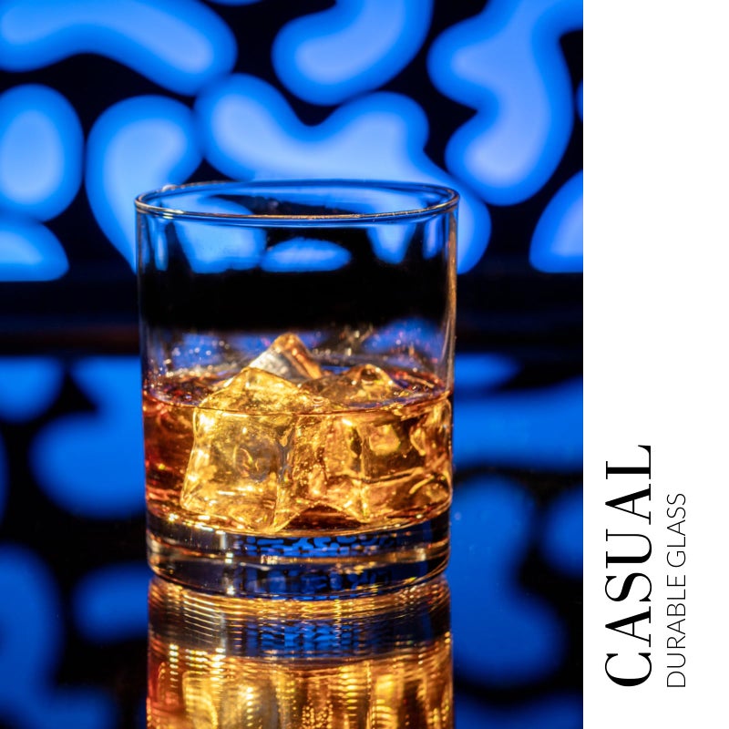 Krosno Whisky Sour Tumbler Glasses Old Fashioned Bourbon Cognac Brandy | Set of 6 | 10.1 oz | Blended Collection | Perfect for cocktails, drinks, water, juice, scotch, irish liquor, whisky - Image 4