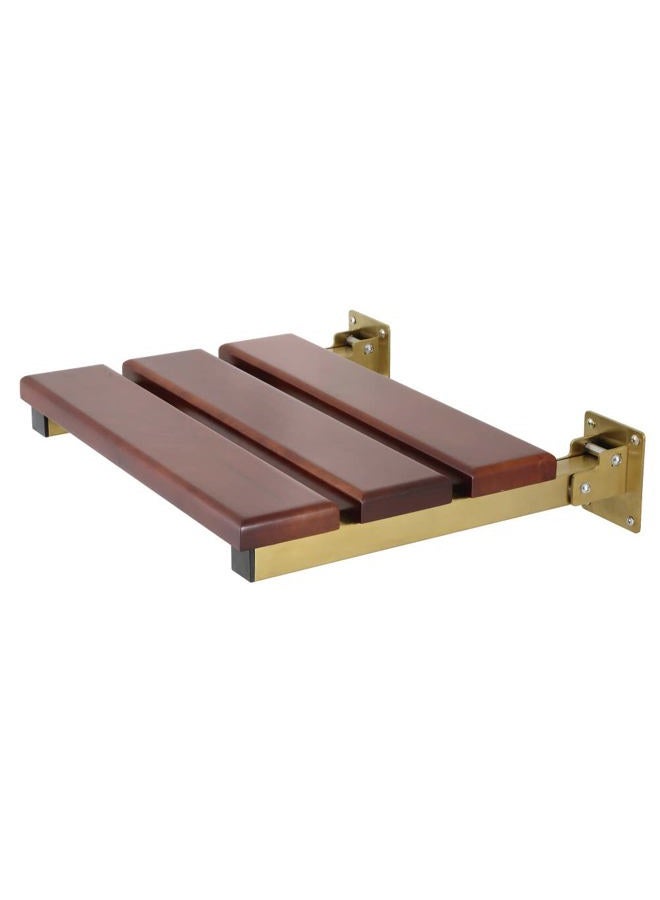 Kingston Brass KBSS1916BB Chaise 19" x 16" Wall Mount Folding Shower Seat, Brushed Brass - Image 1