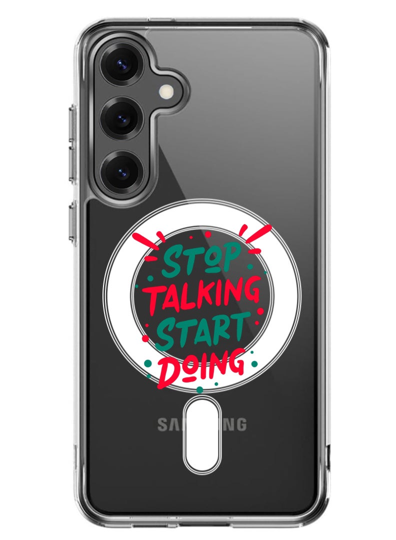 Theodor Magnetic Case for Samsung Galaxy S25 Plus 6.7-inch Compatible with MagSafe Wireless Charging, Shockproof Phone Bumper Cover stop talking - Image 1