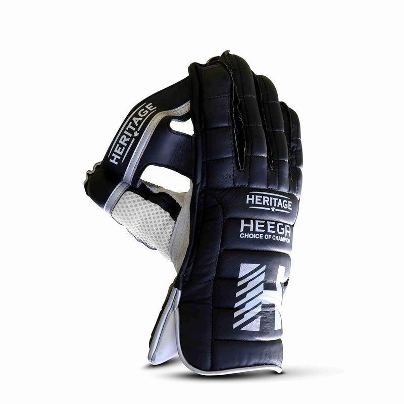 Heega Choice of Champion Heega Heritage Wicket Keeping Gloves Black (Youth) - Image 1