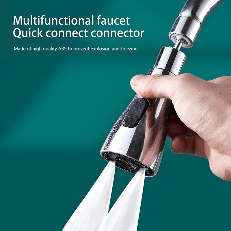 GALLY Kitchen Tap Extender 360 Rotating Sink Faucet Sprayer 3Mode Water Flow Universal Fit for Kitchen Bathroom Washbasin WaterSaving LeakProof Flexible Tap Attachment - Image 4