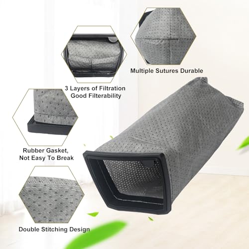 GZJoSum HEPA Cloth Filter Bags Replacement for Hoover Porta Power Swingette S1015 S1029 CH30000 Commercial Canister Vacuum Cleaner Bag, Replace 43662023 (6 Pack) - Image 4