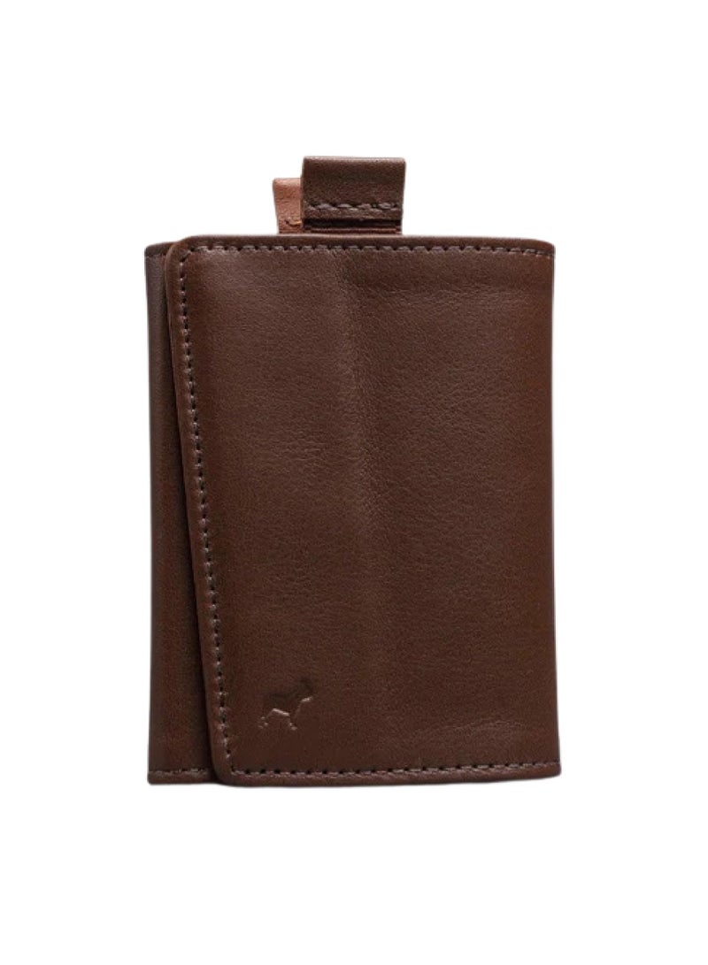 The Frenchie Co. Speed Wallet Mini | RFID Blocking, Ultra-Compact Minimalist Wallet Holds Up to 12 Cards & Cash, Italian Full-Grain Leather, Magnetic Closure, Quick-Access Card Holder with Pull Tab, Handcrafted Gift for Men & Women (Mocha-Tan) - Image 1
