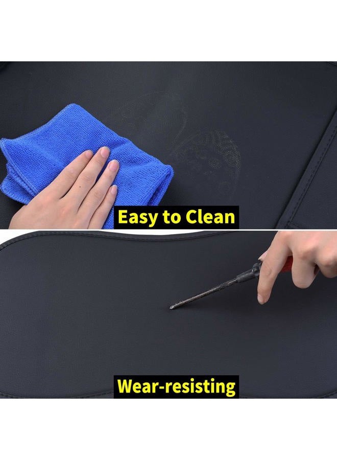 Aierxuan Front Captain Seat Covers Waterproof Leather Universal Compatible with Honda Civic CRV Toyota 4Runner Corolla Pilot Rogue Murano Pathfinder Armada Forte Cherokee (2 PCS Front, Black) - Image 5