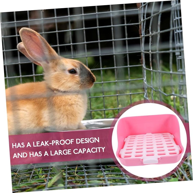صندوق فضلات الأرانب المدرب على المرحاض بتصميم مقاوم للتسريب - مرحاض للحيوانات الصغيرة مثل الأرانب وخنازير غينيا - Image 4