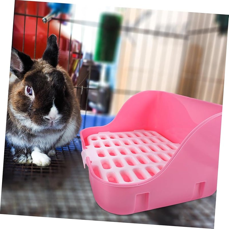 صندوق فضلات الأرانب المدرب على المرحاض بتصميم مقاوم للتسريب - مرحاض للحيوانات الصغيرة مثل الأرانب وخنازير غينيا - Image 3