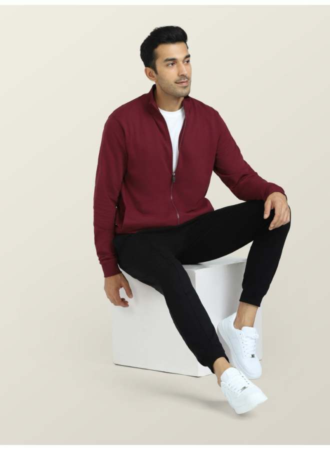XYXX Men's Cruze French Terry Cotton Regular Fit Zip-Up Jacket with Full Zipper Closure and Side Pockets - Image 3