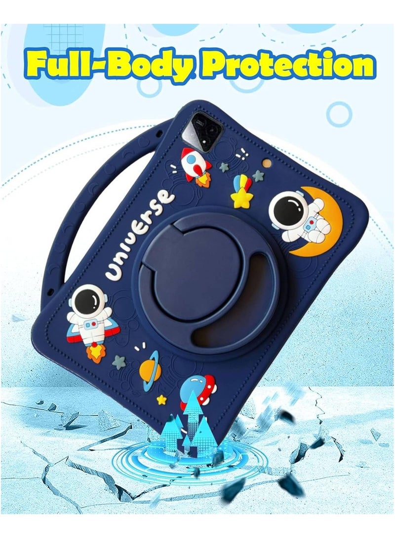 general Child-Safe Case Compatible with Xiaomi Mi Pad 7/7 Pro 11.2-inch 2024 Cute Astronautobot Kids' Tablet Case Shockproof and Lightweight Features Shoulder Strap Handle and Stand - Image 5