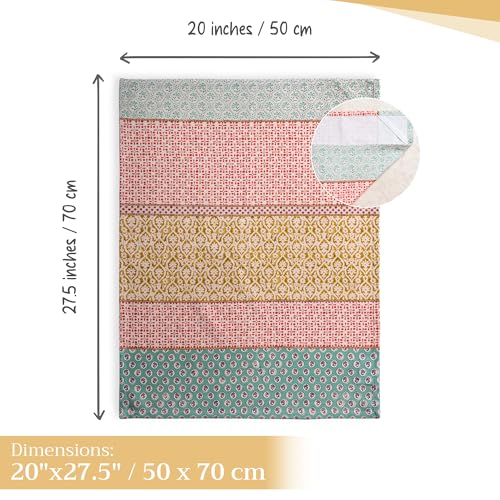 Maison d' Hermine Kitchen Towels Set of 3 100% Cotton 27.50" x 20" Reusable Cloth Tea Dish Towels Absorbent with Hanging Loop for Kitchen, Home, Dining, Cocktail Parties Spring/Summer (Provence) - Image 4