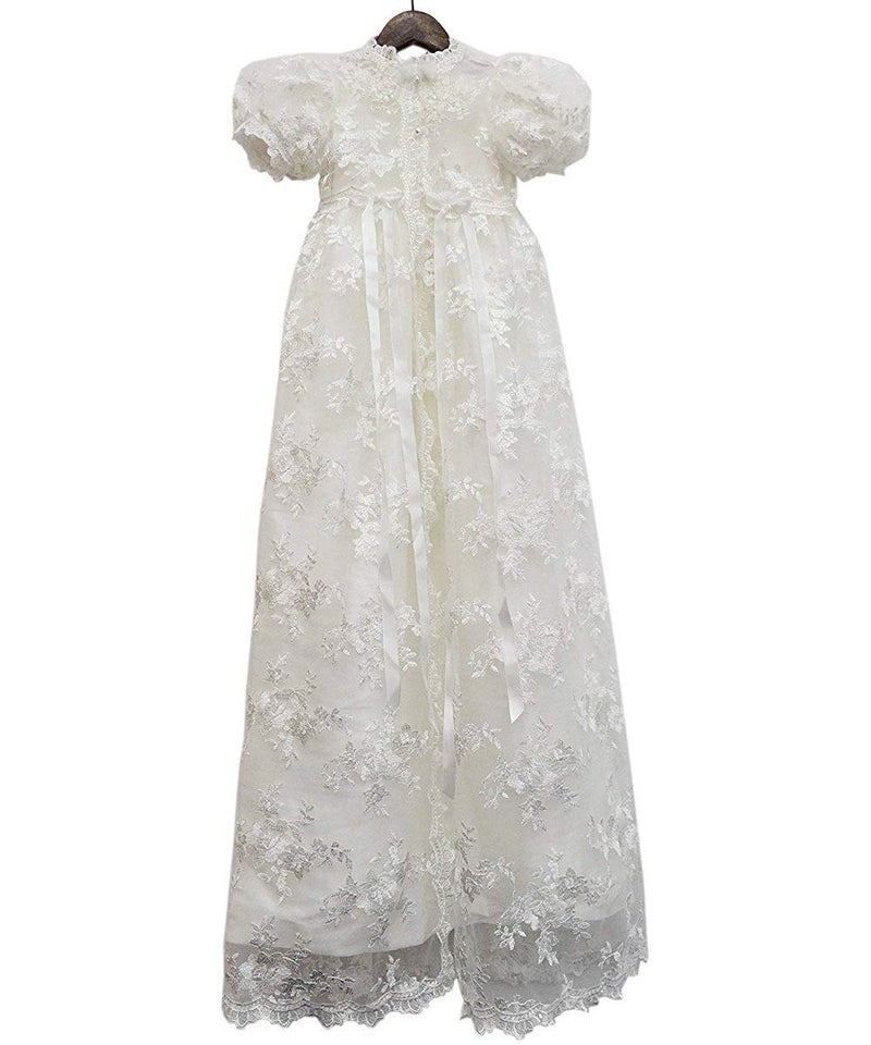 Abaowedding Abaowedding Lace Christening Gowns Baby Baptism Dress Newborn Baby Dress 18 M White 