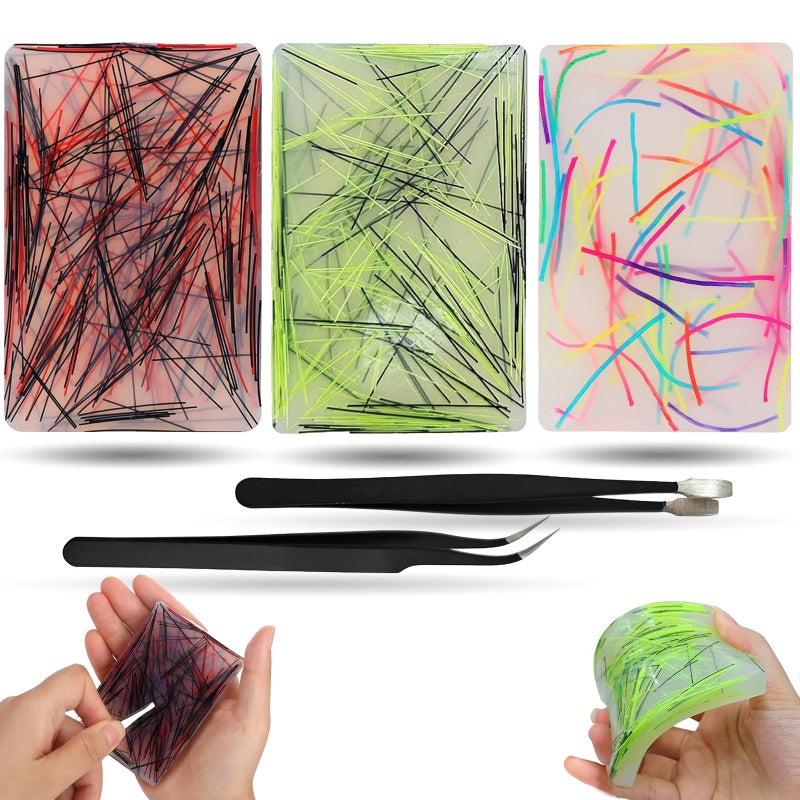 Ldmfcpa 3Pack Skin Picking Fidget Toys Silicone Sensory Picky Pad with Tweezer Portable Pimple Popper Toy for Adults Hair Pulling Fidget Toys for Anxiety ADHD Dermatillomania or Trichotillomania - Image 3