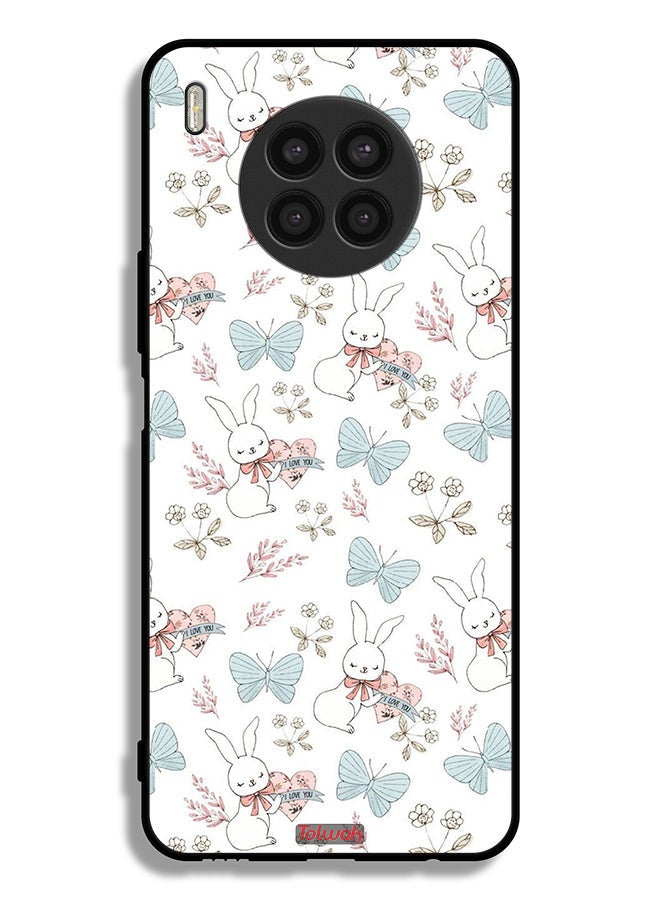 Tolwak Honor 50 Lite Protective Case Cover Rabbit And Butterflies - Image 2