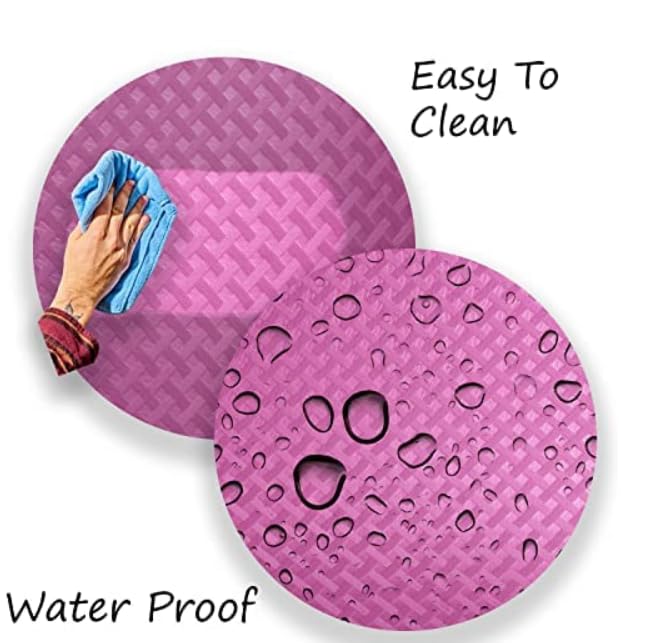 ElastPro EVA Food Grade Washable Anti Slip Mat/Sheet for Fridge, Shelf Liner, Table, Kitchen Drawer mat (Pink Crossed Stripe, 3 Meter) - Image 5