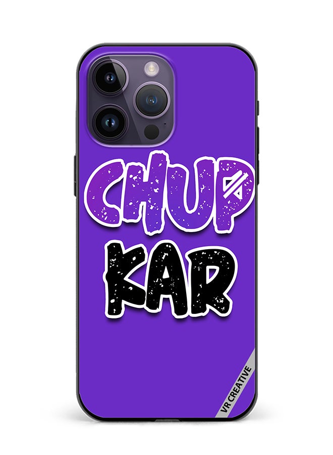 VR CREATIVE Protective Case Cover For Apple iPhone 16 Pro Chup Karo Hindi Quote Design Multicolour - Image 1