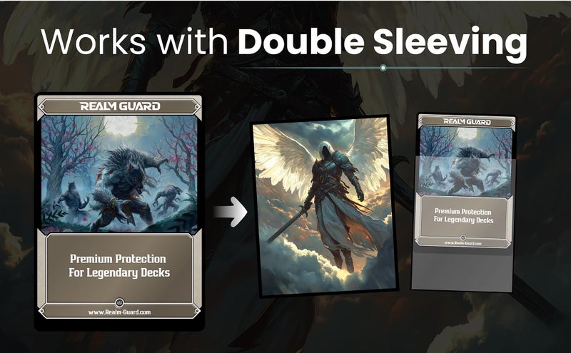 Realm Guard Graphene -100ct Textured Matte TCG/MTG Art Sleeves (Archangel) - Image 5