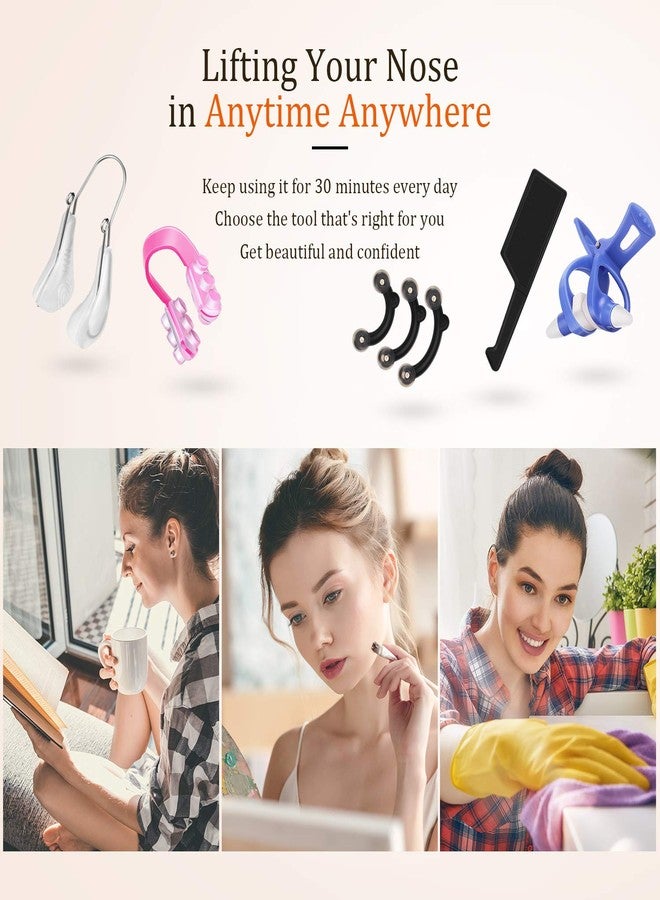 Frienda 5 Pieces Nose Shaper Slimmer Nose up Lifting Clips Silicone Wide Bridge Clips No Pain Beauty Straightening Tools for Women - Image 5
