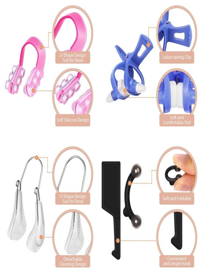 Frienda 5 Pieces Nose Shaper Slimmer Nose up Lifting Clips Silicone Wide Bridge Clips No Pain Beauty Straightening Tools for Women - Image 3