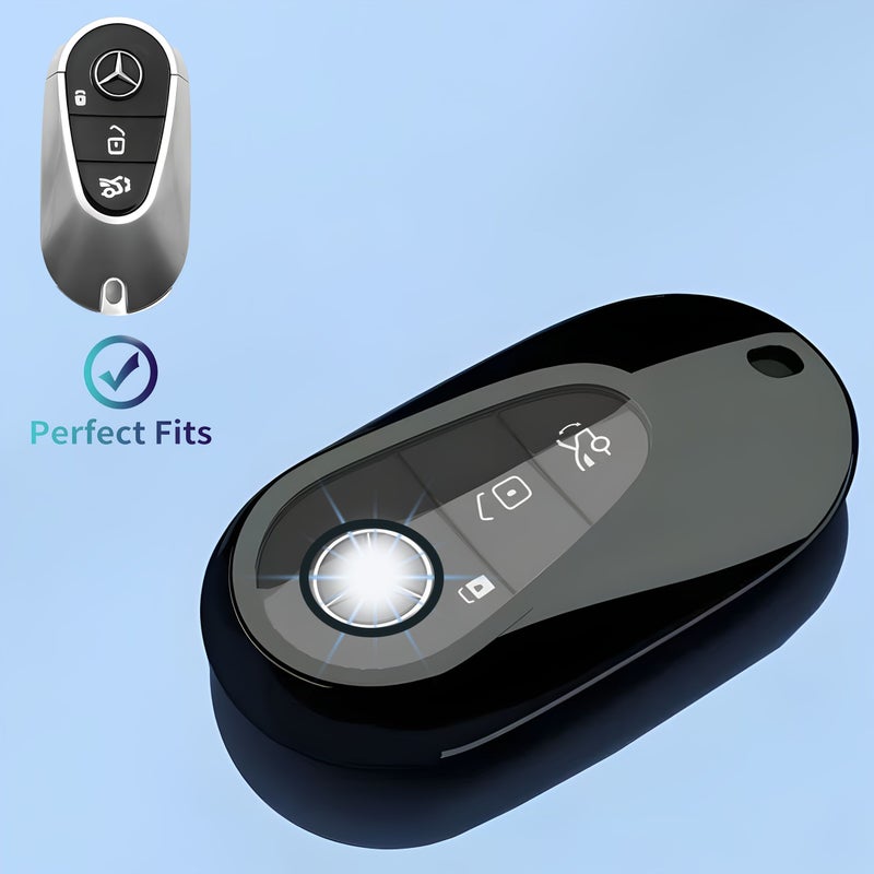 غطاء مفتاح فوب أحمر متوافق مع مرسيدس 2020 2025 الفئة S الفئة G الفئة E - Image 3