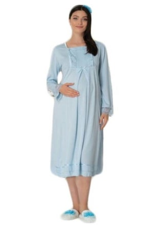Maternity Nightgown Nursing Dressing Gown with Robe - pzsku/Z154B0A8E8CECFE1B5606Z/45/_/1655900511/0f971ab7-963b-457a-b77c-dd44f46acf3c