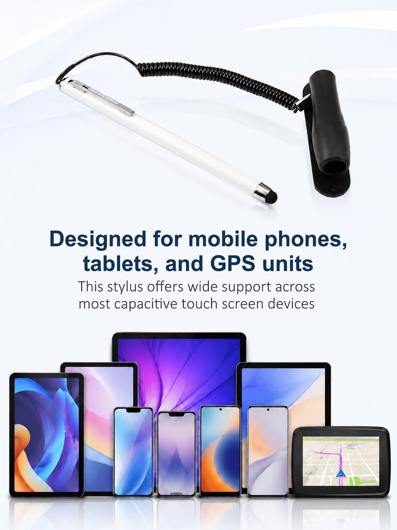 Chazcool Stylus Pens for Touch Screens, Stylus with Pen Holder, Universal Capacitive Touch Screen Stylus Pen with Spring Rope - Image 4